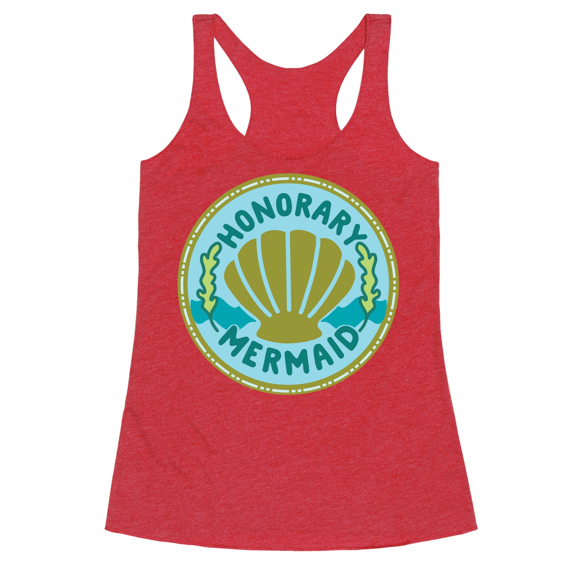 Honorary Mermaid Culture Merit Badge Racerback Tank